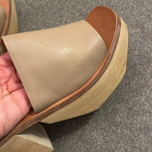 NWOT Rachel Comey Jibe Clog-leather platform slides/open toed mules - Picture 6 of 7